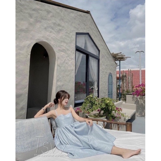 Đầm babydoll dây dáng dài