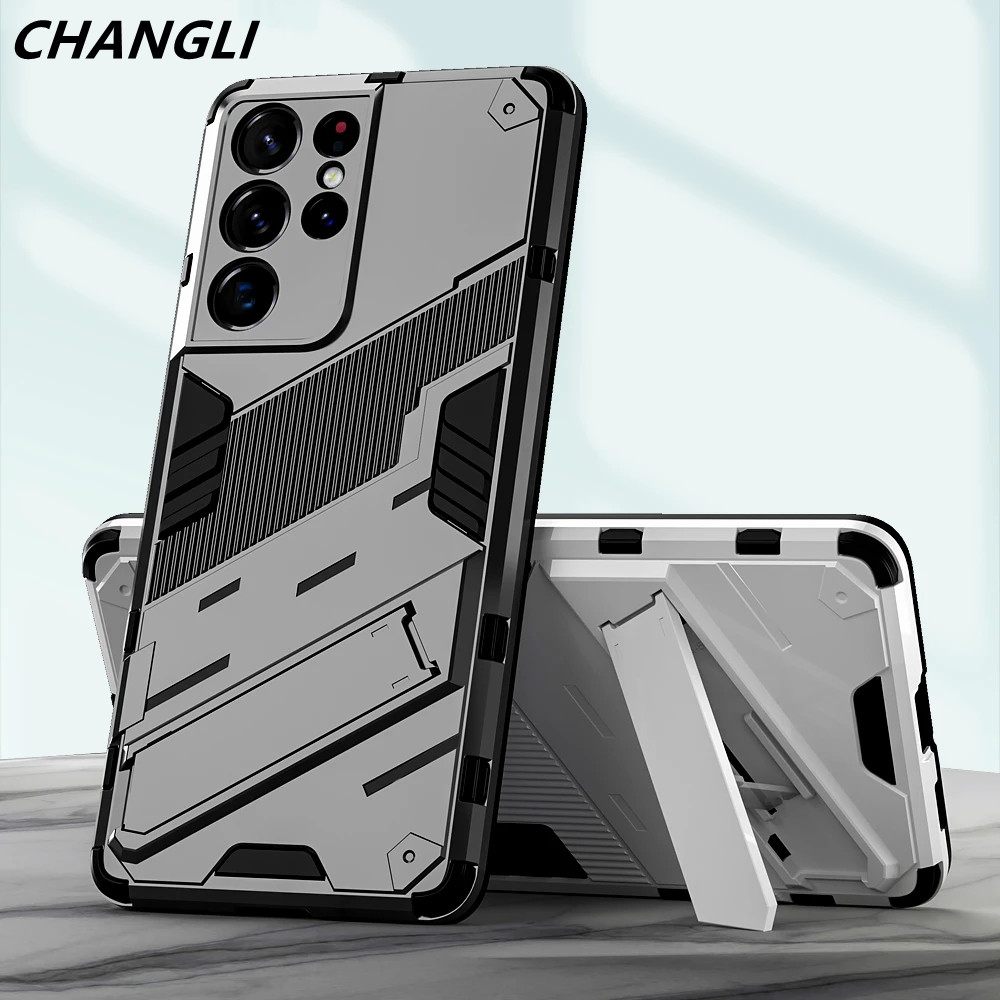 ốp điện thoại Chống Sốc Có Giá Đỡ Thời Trang Cho Samsung Galaxy S21 Ultra 5g Samsung S21 S21 + Plus M51 M31 A02