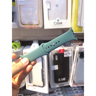 Dây apple watch cao su màu xanh lá pine green - hàng hot 2019