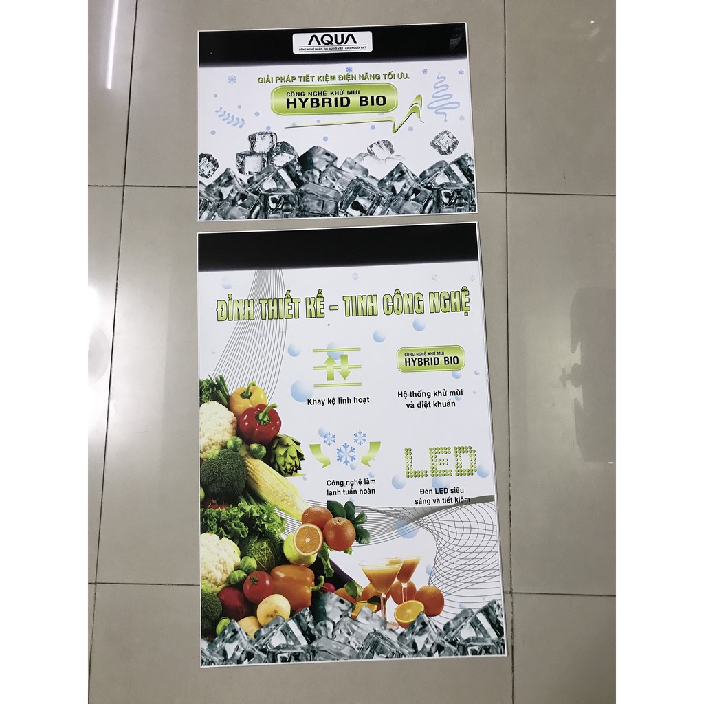 Tem dán tủ lạnh Aqua, miếng dán tủ lạnh Aqua