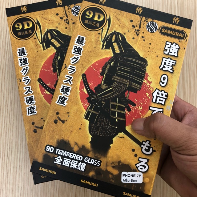 Kính cường lực 9D Full chính hãng samurai Ip7+/ip8+/ip7 plus/ip8 plus