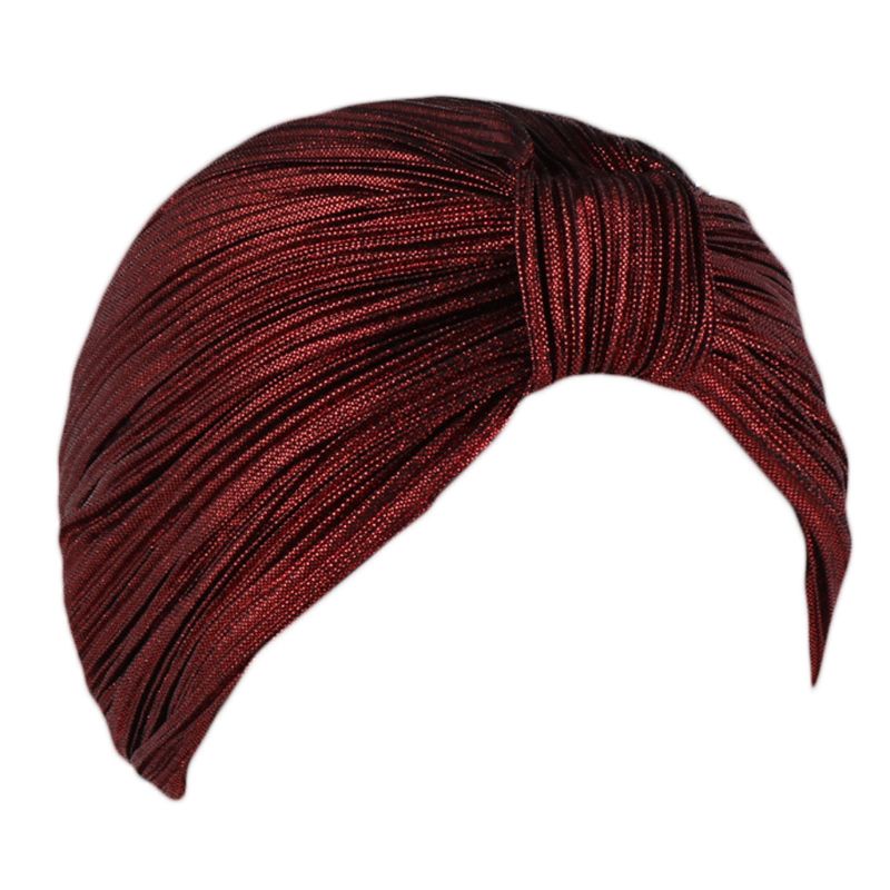Khăn Turban Quấn Đầu Kiểu Đạo Hồi Đính Kim Loại Lấp Lánh