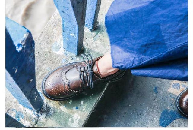 Giày da bò nữ Vintage cao cấp