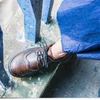 Giày da bò nữ Vintage cao cấp