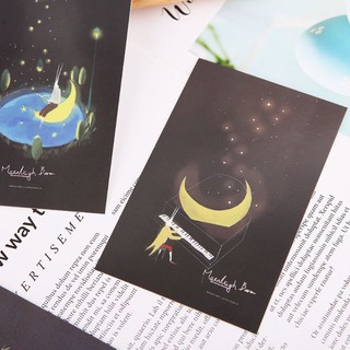 Set 5 postcard dạ quang thiết kế giáng sinh