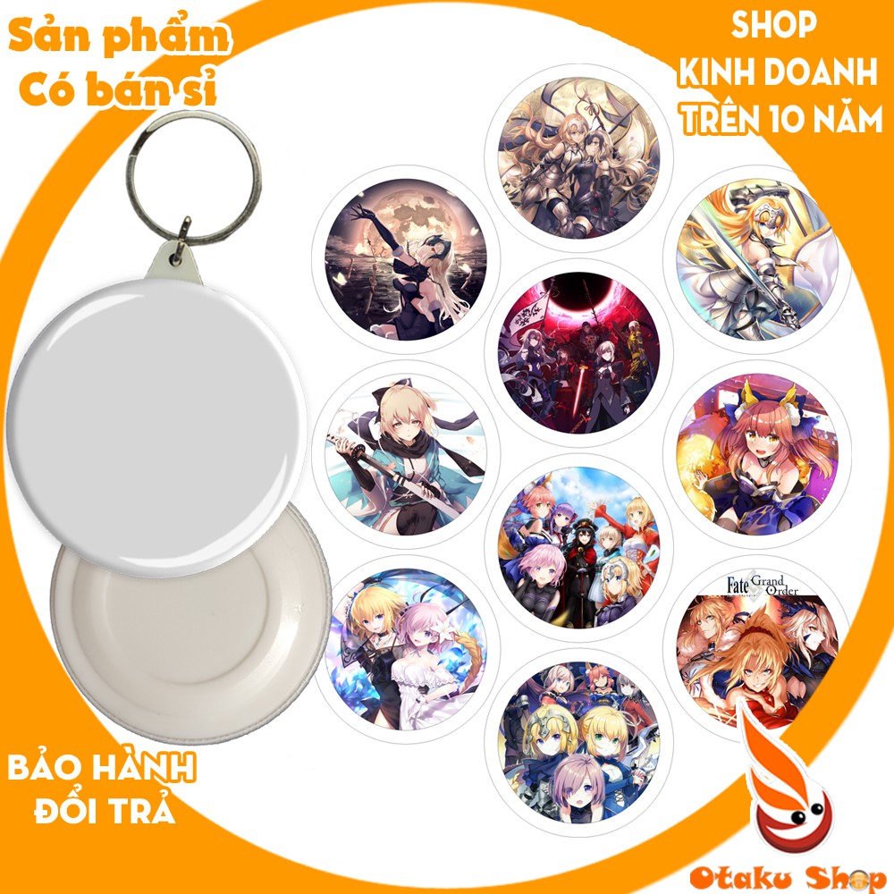 20/640 MẪU&gt; Huy hiệu móc khóa Phim hoạt hình Anime FGO-Fate Grand Order hình các nhân vật saber, jeanne