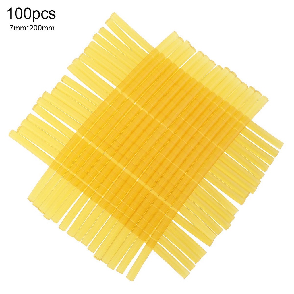 Set 100 Que Keo Nến Màu Vàng Trong Suốt 7mmx200mm