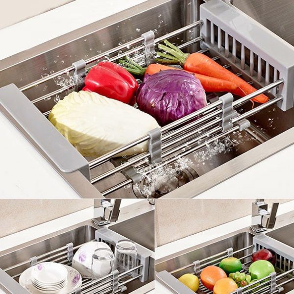 RỔ INOX GÁC BỒN RỬA TIỆN DỤNG