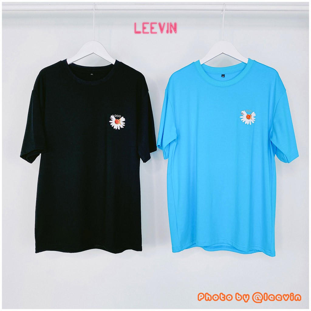 Áo thun MOON DAISY BRO Mặt Trăng Hoa Cúc UNISEX OUTFITS Form rộng dài [TE-BA01] Leevin Store | BigBuy360 - bigbuy360.vn