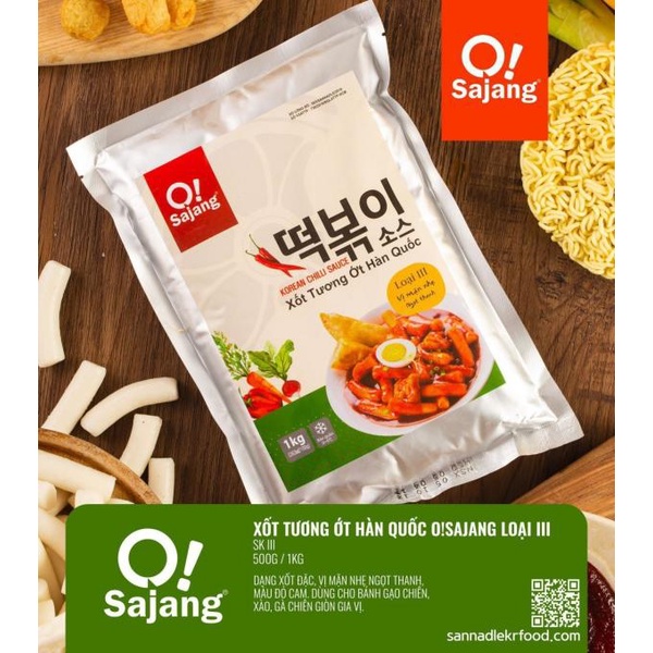 Sốt tương ớt mặn ngọt nấu bánh gạo tokbokki Hàn Quốc 500gr