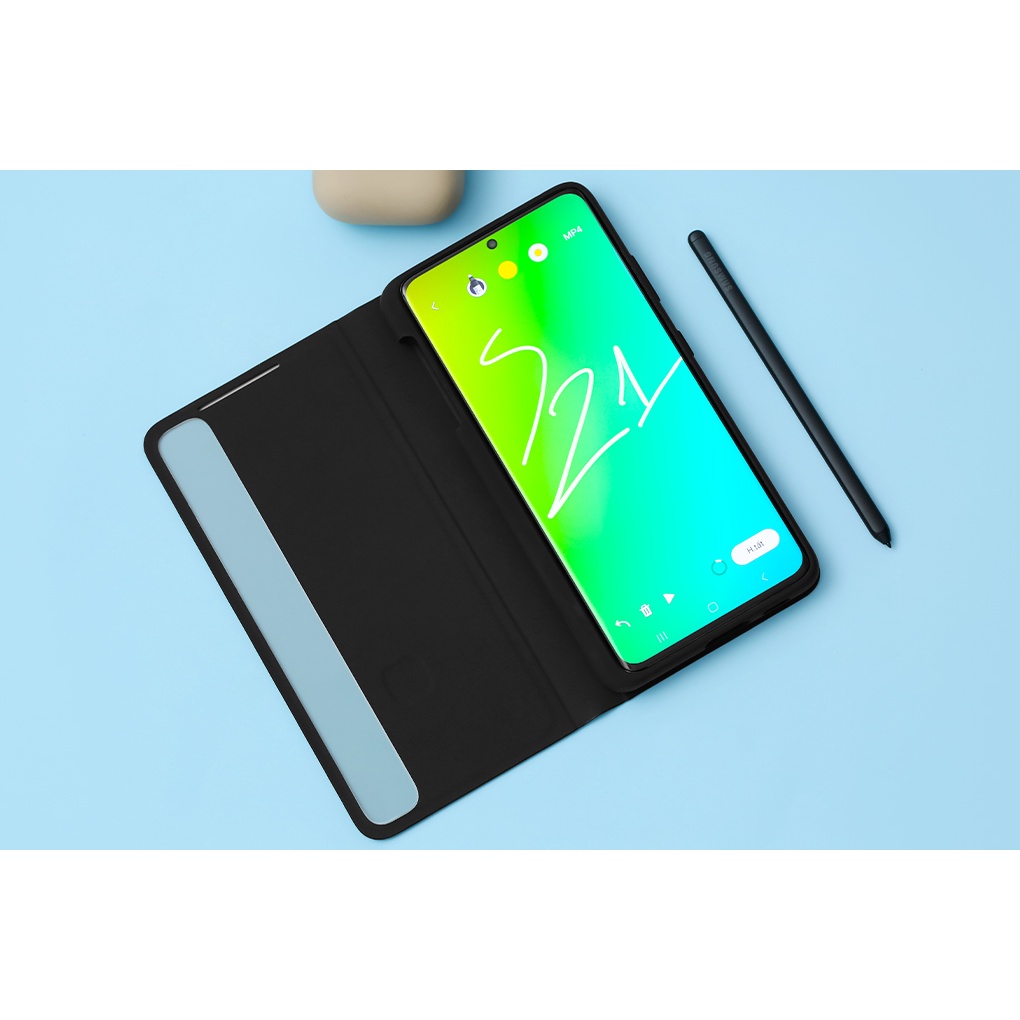 Bao Da Smart Clear View Kèm Bút SPen Samsung Galaxy S21 Ultra Chính hãng