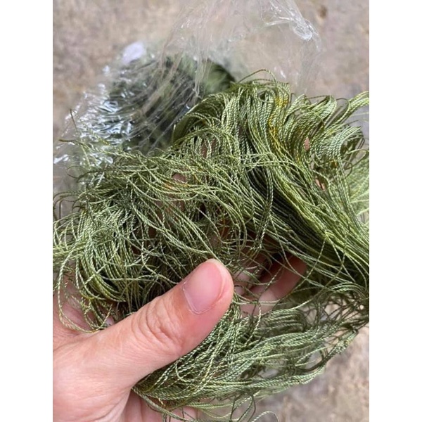 50m Lưới bẫy gà rừng ,chiều cao 4 mét viền cước bấm chì, lưới dù thái màu xanh rêu tàn hình đã làm hoàn chỉnh.