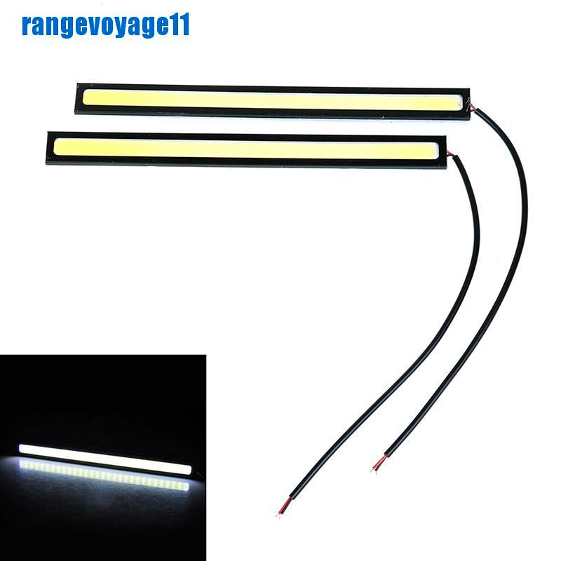 Bộ 2 bóng đèn COB DRL 12V siêu sáng màu trắng chống nước cho xe hơi