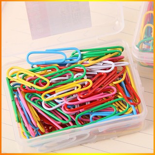 Ghim kẹp giấy nhiều màu sắc (hàng nhập khẩu) bằng thép cứng bọc nhựa bên ngoài chống gỉ sét