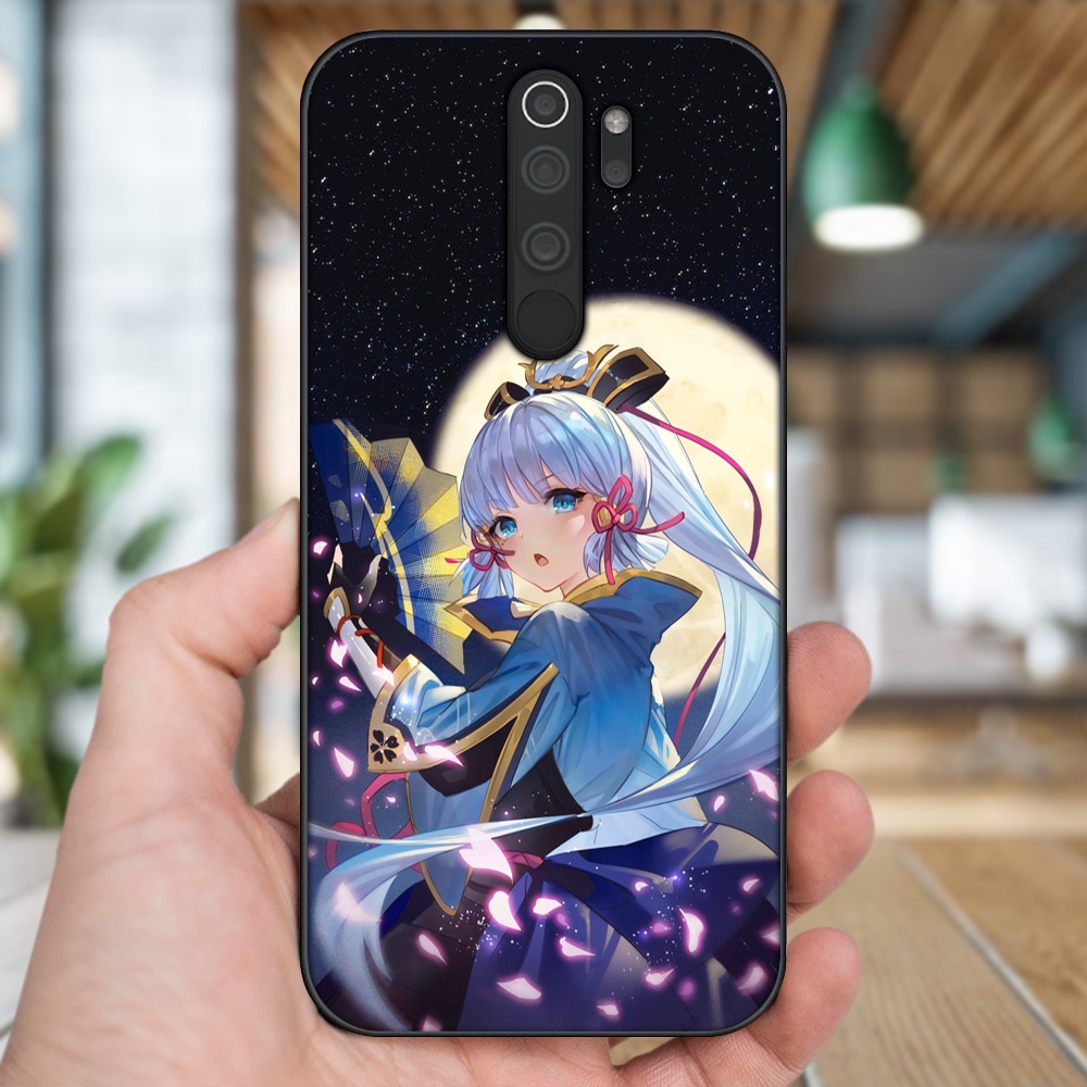 Ốp lưng Xiaomi Redmi Note 8 Pro viền đen in hình Ayaka Genshin Impact