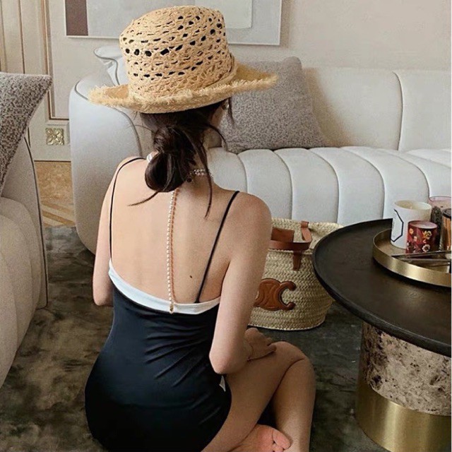 [ẢNH THẬT_SẴN] Bikini đồ bơi nữ 1 mảnh liền thân 2 dây Chanel | BigBuy360 - bigbuy360.vn