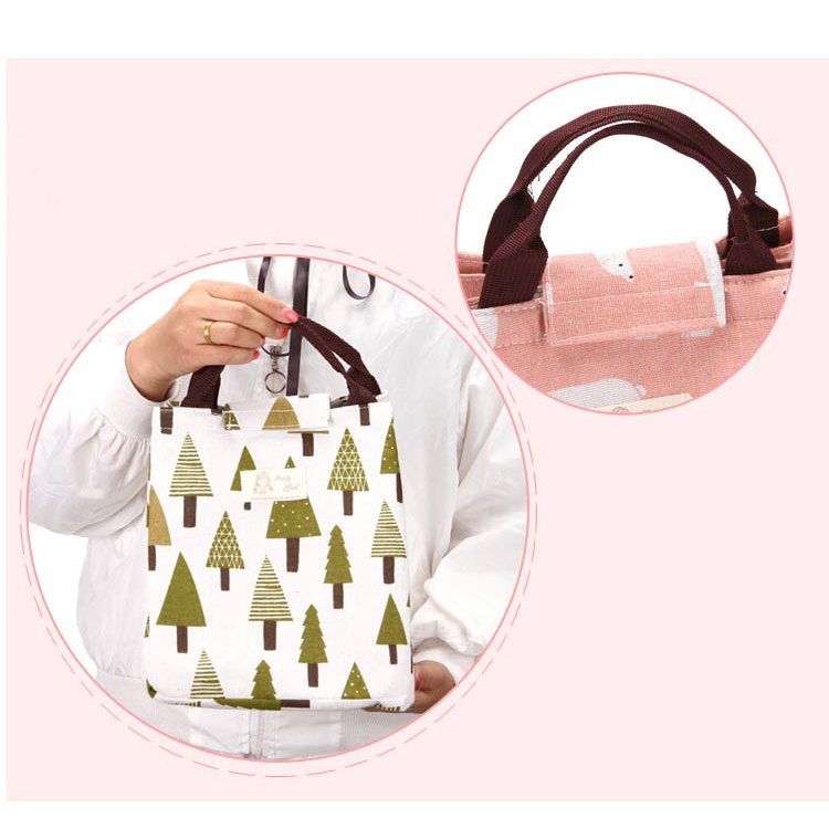 Túi giữ nhiệt đựng thức ăn để cơm đi chợ làm văn phòng hình thú cá gấu 88320