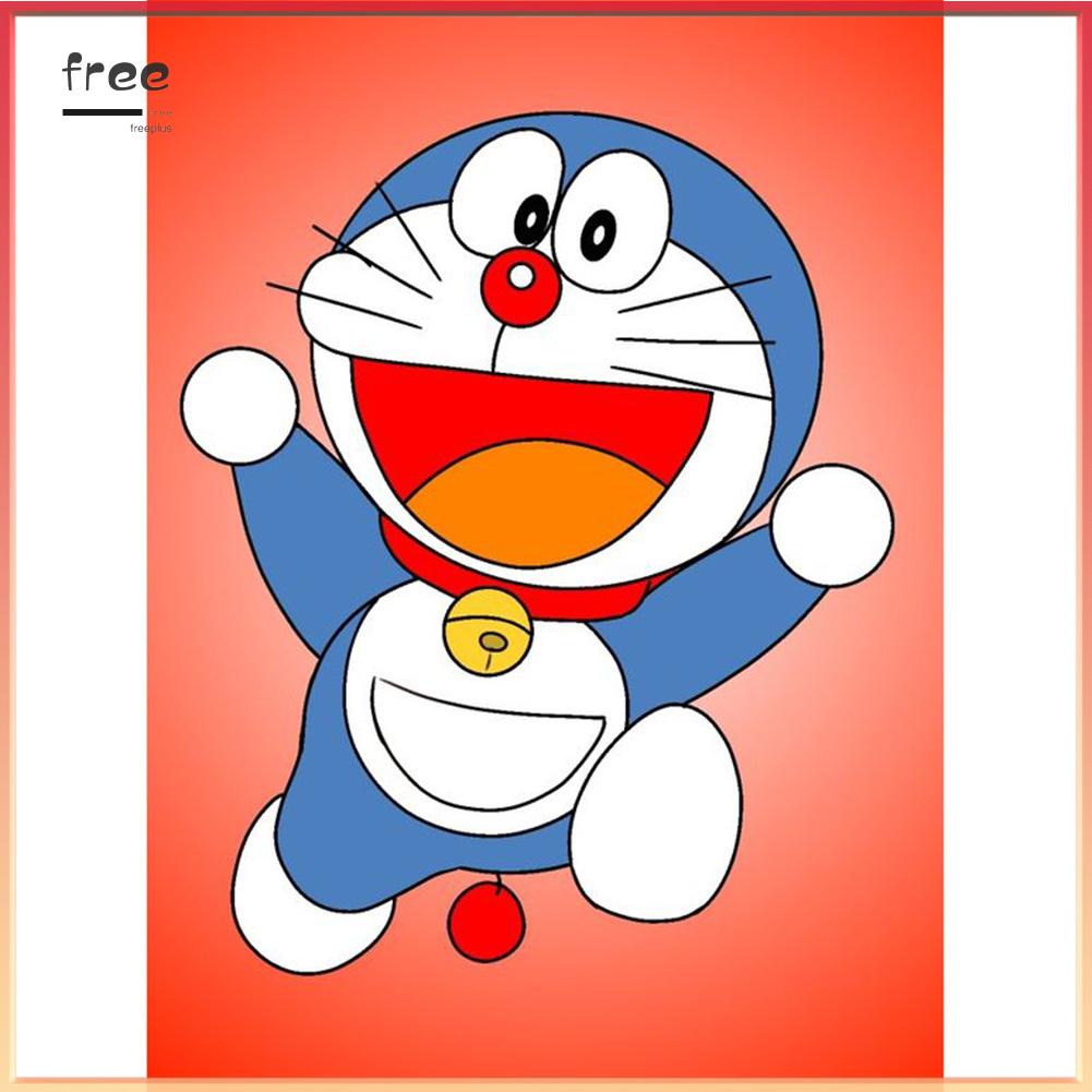 Bộ Tranh Đính Đá 5d Tự Làm Hình Doraemon