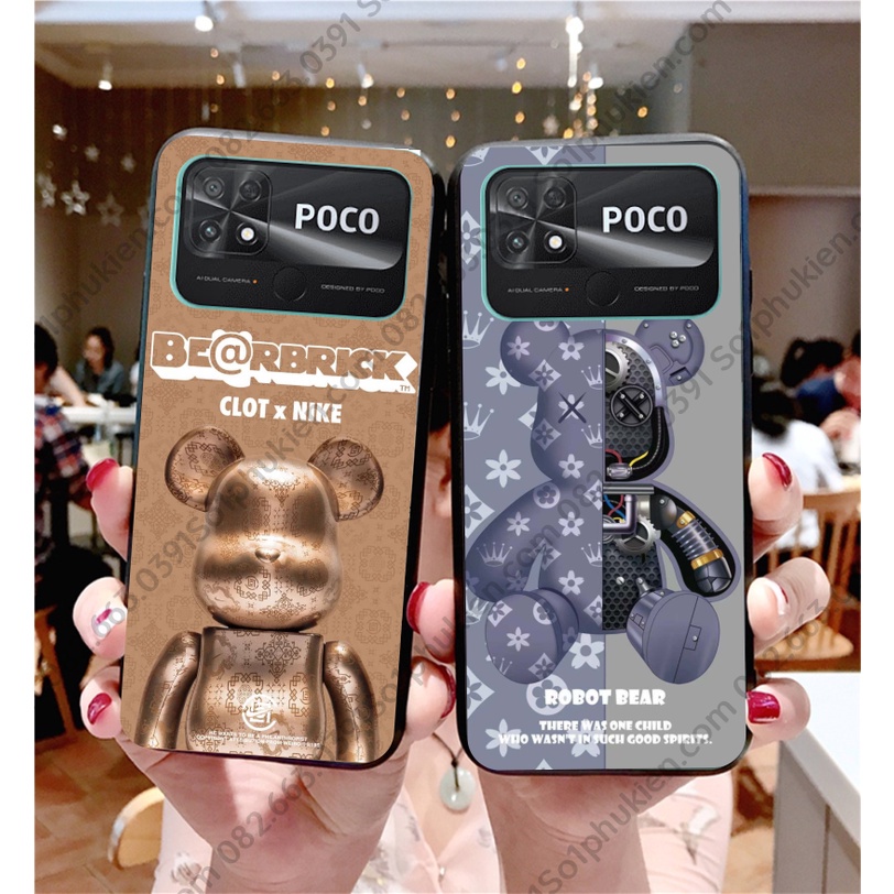 Ốp lưng Xiaomi Poco C40 dẻo  in hình gấu, thời trang nhiều mẫu đẹp, hot, trẻ trung