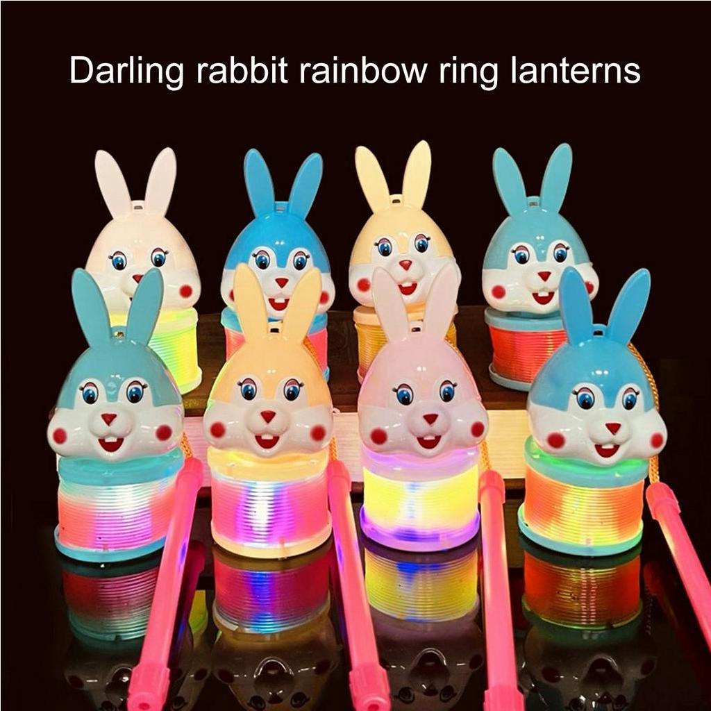 Lồng Đèn Hình Thỏ Hoạt Hình Nhiều Màu Sắc Cho Bé