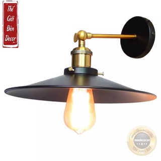 Đèn tường đĩa đui đồng 22cm 26cm 30cm đèn treo tường đĩa bay cổ điển kèm bóng TG511