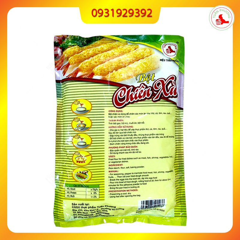 Bột Chiên Xù 3 Màu Tuấn Phương 1kg ( Gói )