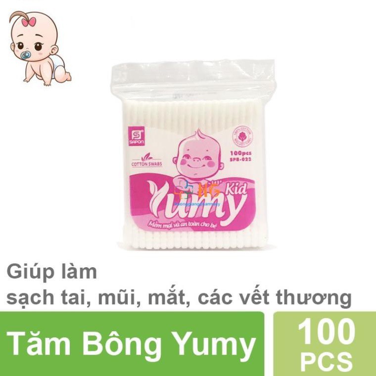 Tăm bông Yumi trẻ em (Gói 100 que) - CN339