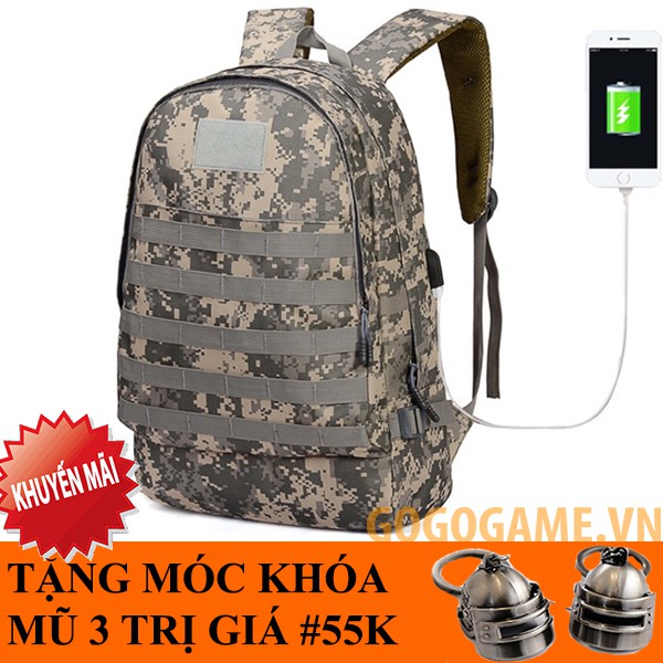 Balo 3 Pubg - Tặng móc khóa PUBG