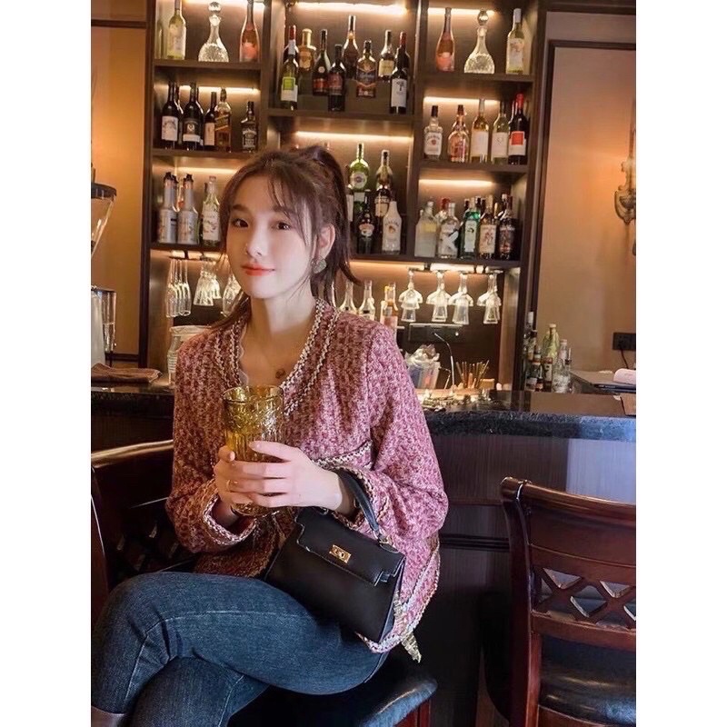 Áo dạ tweed khuy đồng SDD