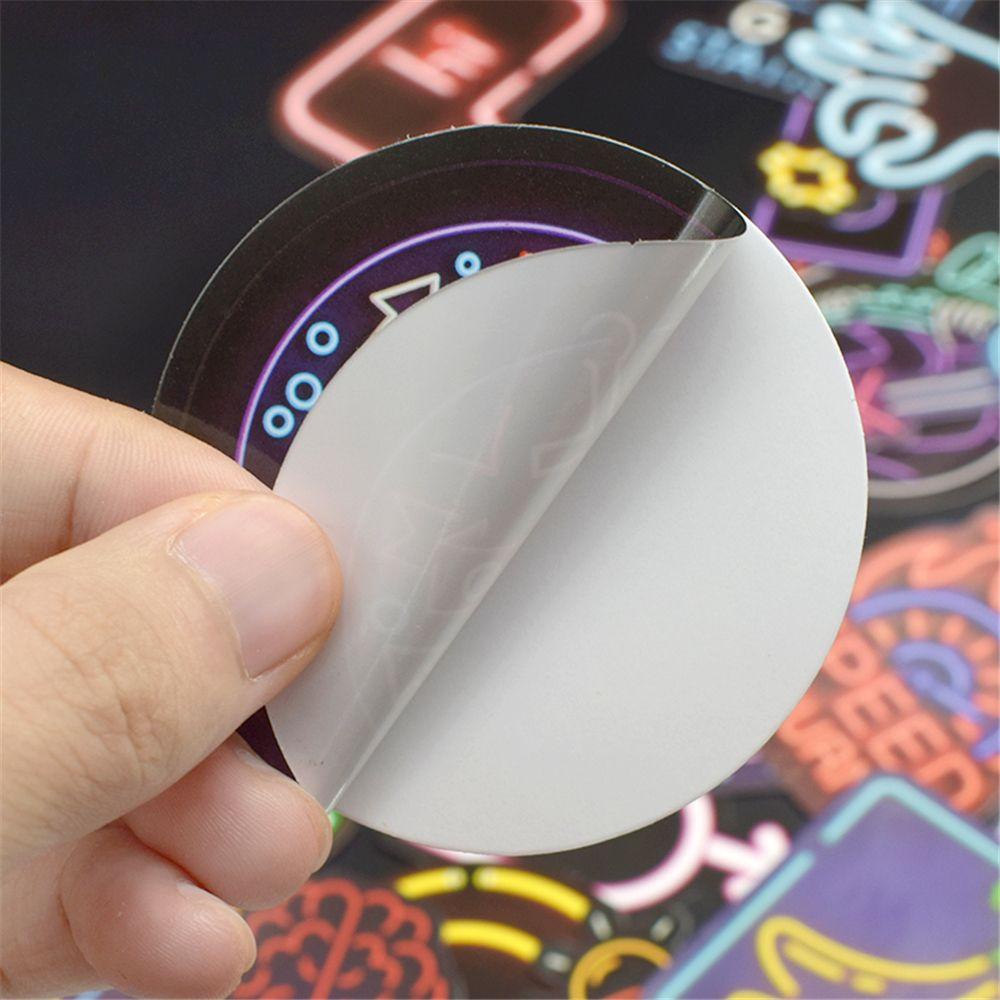Set 21 / 50 / 100 Miếng Dán Bằng PVC Vinyl Màu Neon Dùng Trang Trí Đa Ứng Dụng