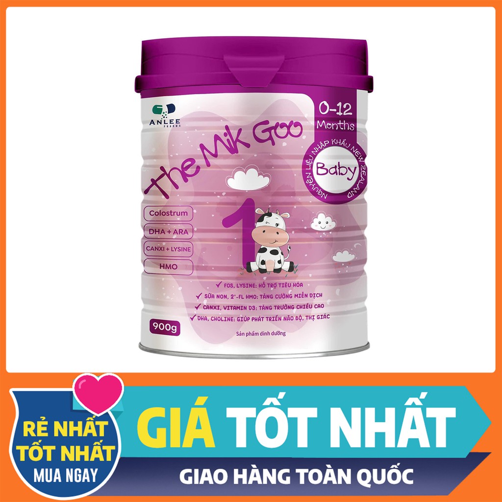 [CHÍNH HÃNG] Sữa công thức tăng cân , tăng cao The Mik Goo số 1 và 2 , lon 900gr