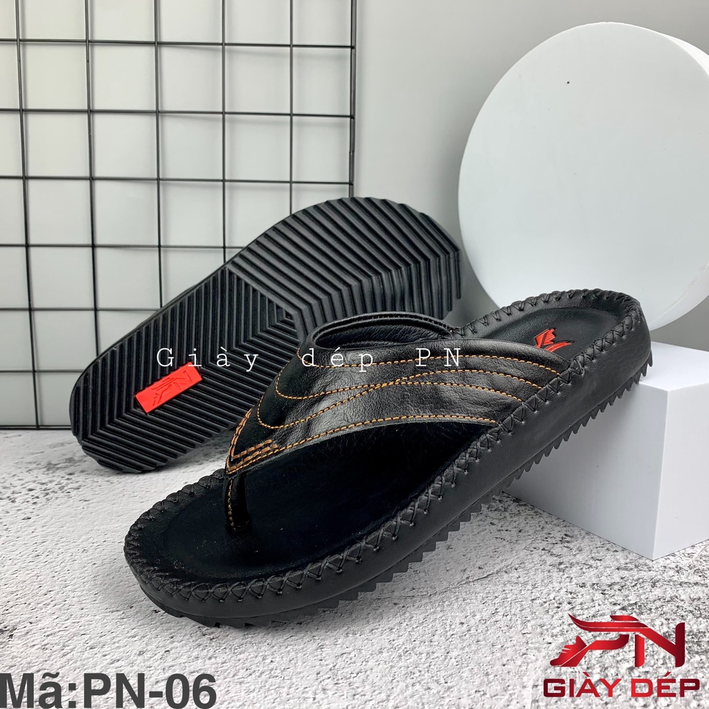 Dép kẹp xỏ ngón nam da bò cao cấp
