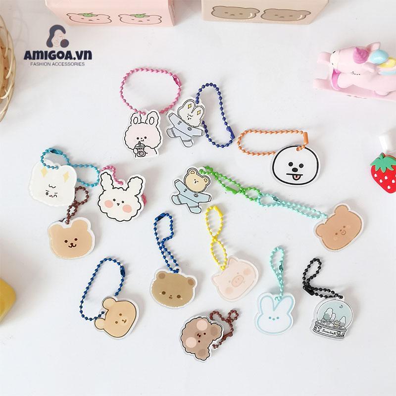 Móc Khóa Bằng Acrylic Họa Tiết Hoạt Hình Dễ Thương