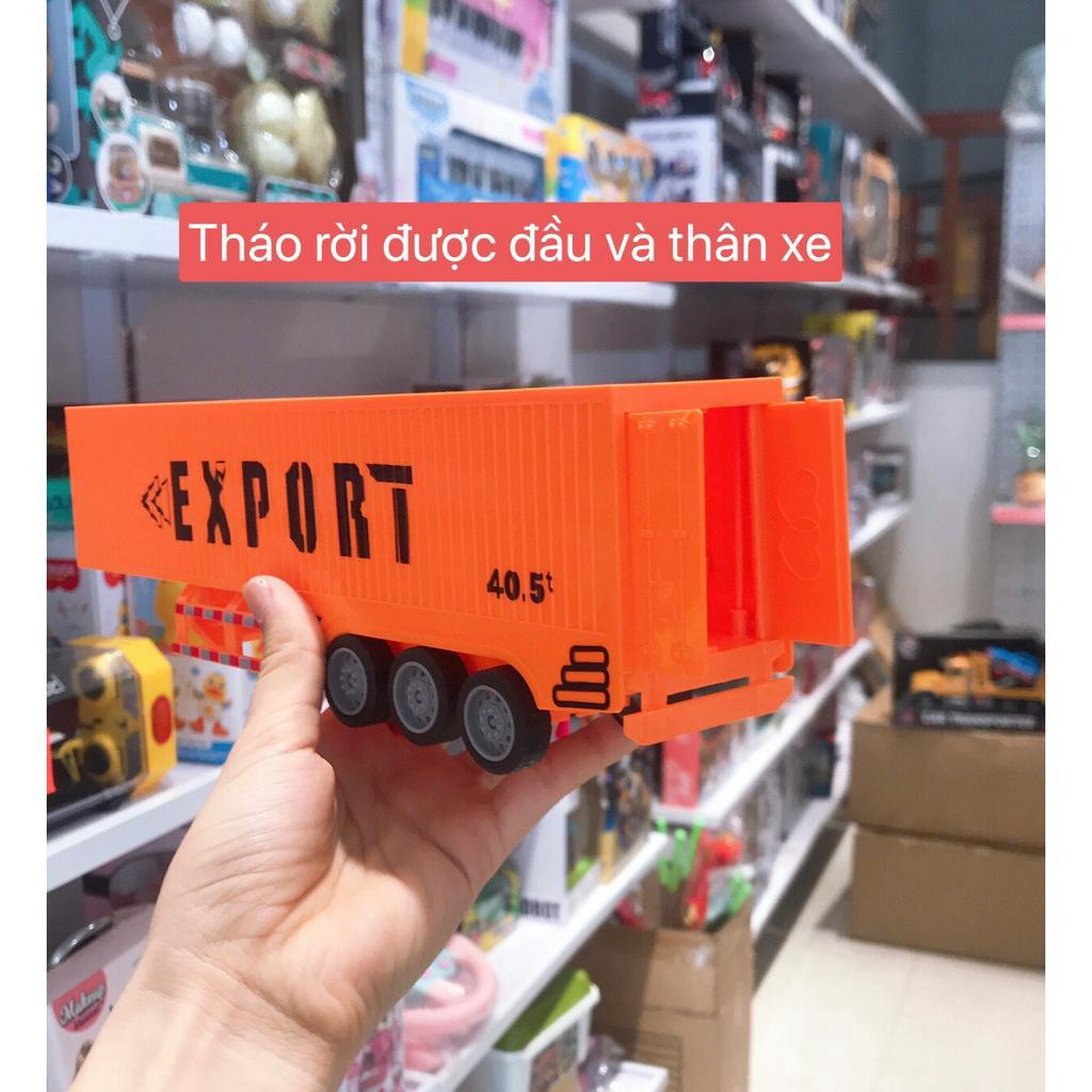 Xe tải container điều khiển từ xa dùng pin sạc,xe đồ chơi trẻ em
