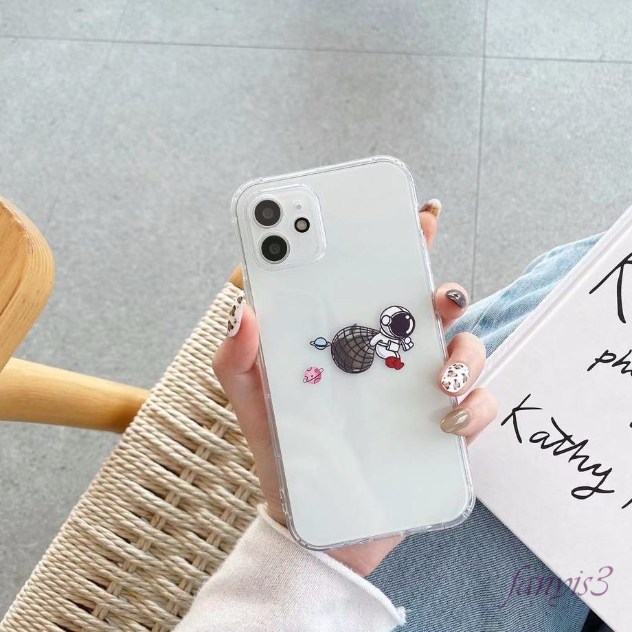 Ốp Lưng Trong Suốt Họa Tiết Phi Hành Gia Cho Iphone 12 11 Pro Max 12 Mini Xs Max Xr 7 8 6 6s Plus | BigBuy360 - bigbuy360.vn