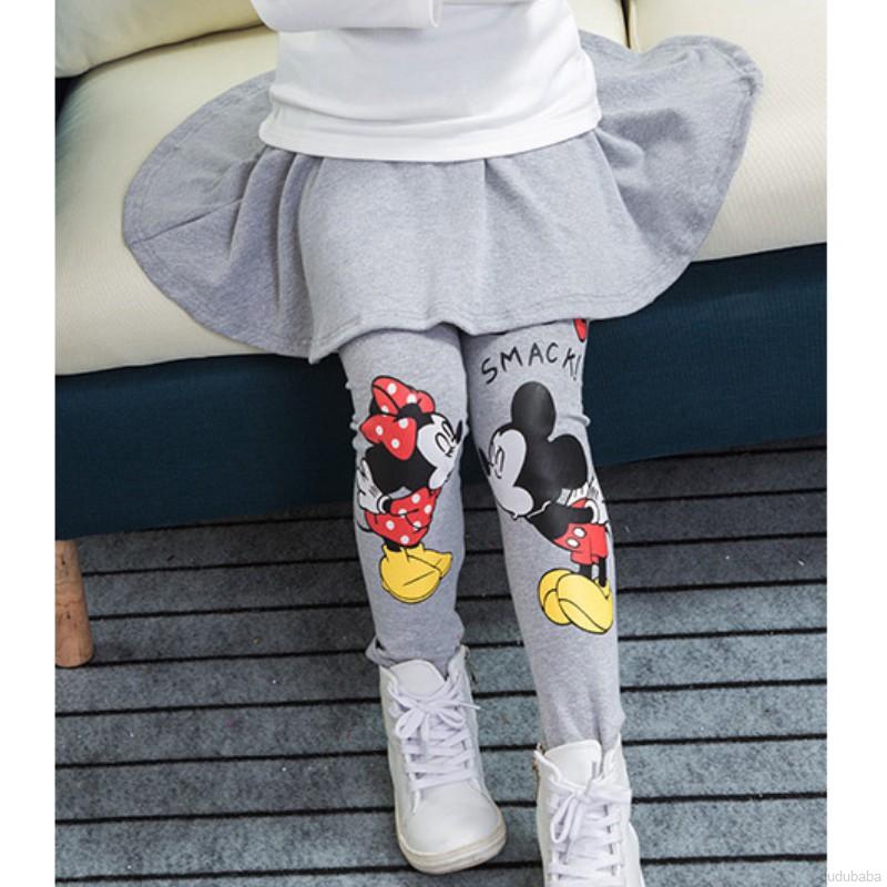 【dudubaba】Spring/Autumn Baby Girls Cotton Cartoon Fake Skirt Leggings 2~8 Years Old