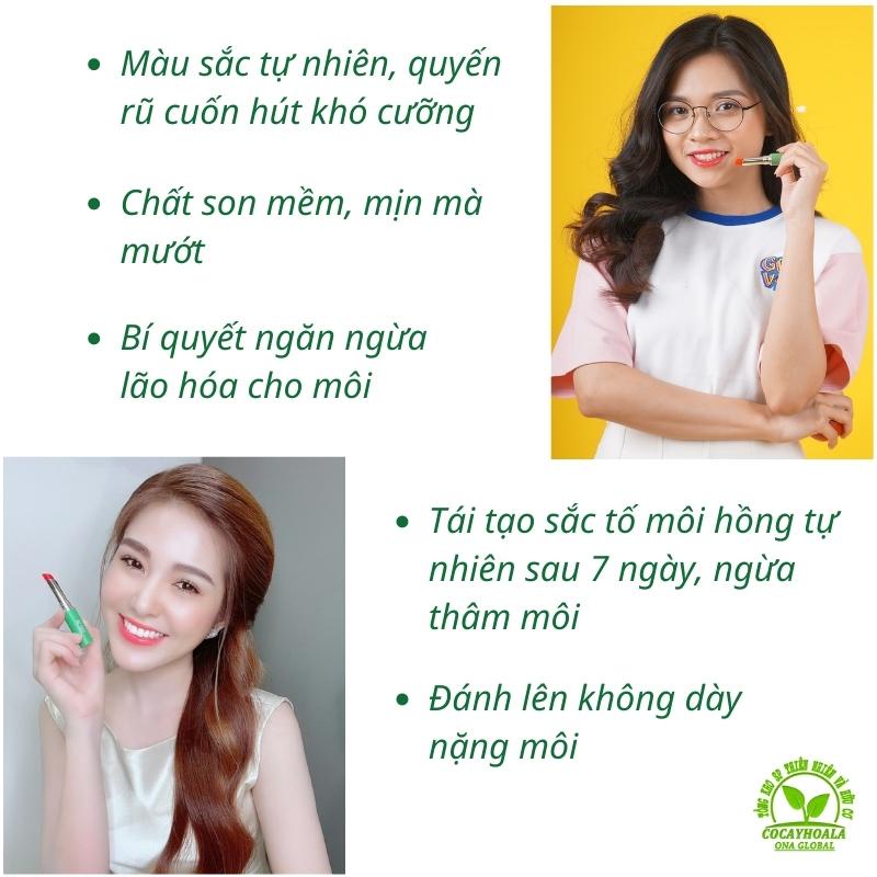 Son Dưỡng Cà Chua Hữu Cơ 3M Cocayhoala  Son Dưỡng an toàn Cỏ cây hoa lá giảm thâm làm hồng cho mẹ bầu mẹ sau sinh 1.5g