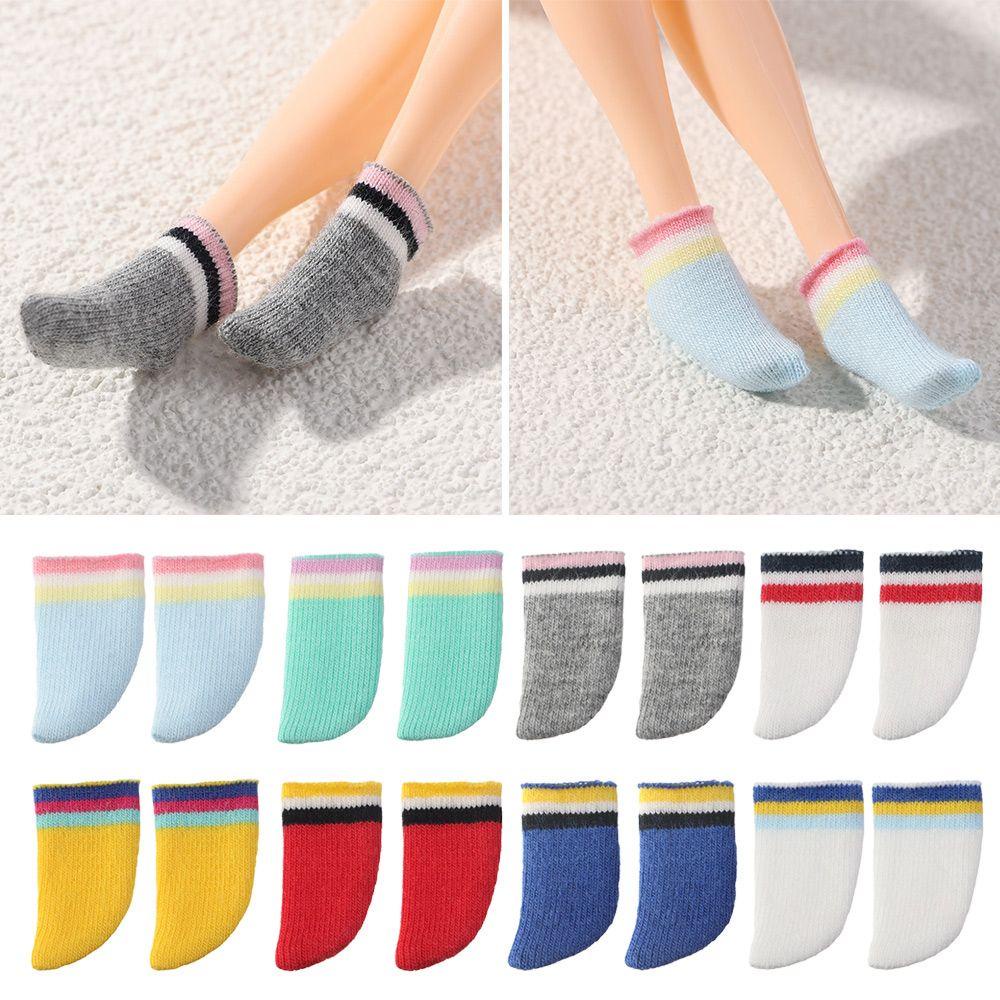RAINBOW Tất Sọc Xinh Xắn Cho Búp Bê 1 / 8 1 / 11