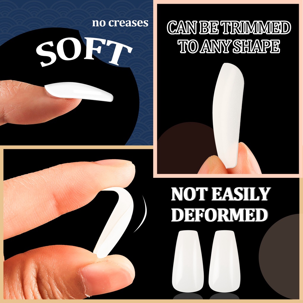 Hộp 168 Móng Tay Giả Thời Trang Tự Nhiên