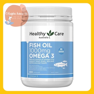 Dầu cá Fish oil 1000mg omega 3 400 viên của Healthy care
