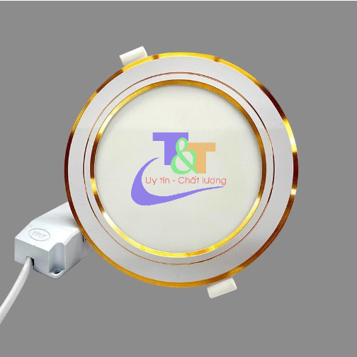 Đèn Downlight LED φ110 9W, φ135 12W 6500K Viền Vàng, Viền Bạc, Viền Trắng