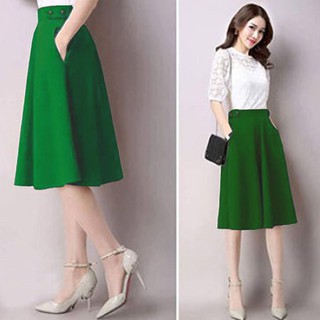 CHÂN VÁY XÒE PHỐI TÚI LƯNG CÁCH ĐIỆU
