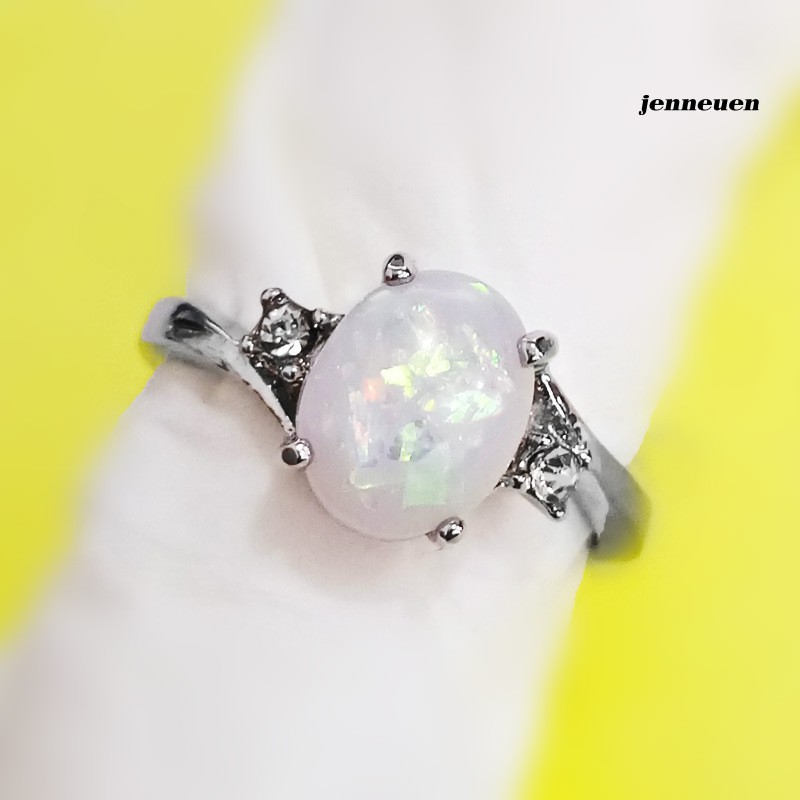 Nhẫn Hợp Kim Đính Đá Opal Thời Trang Cho Nữ