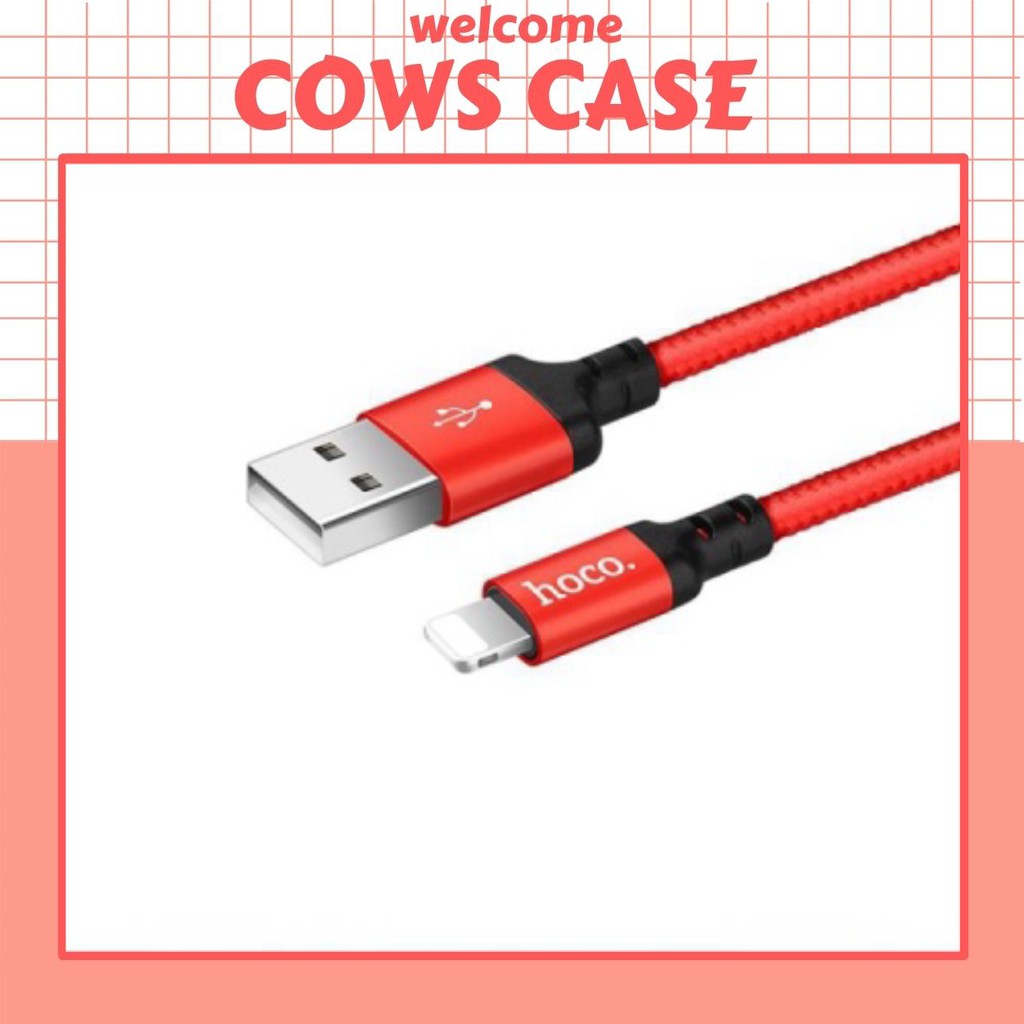 [TAURUS] Cáp sạc dây dù Hoco x14 lightning cho iphone ipad hạn chế bẻ gập và đứt gãy 2m