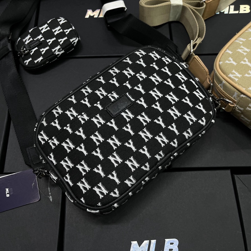 ✅ [ FELIX CHUẨN 1:1] Túi đeo chéo MLB Monogram New York Yankees Black - các mã 3ACRM012N 50BKS | 3ACRM012N 50BGD