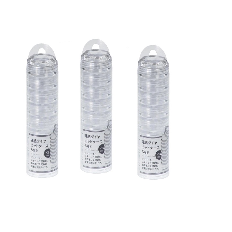 Daiso Japan Dụng Cụ Chiết Mỹ Phẩm Connected Diamond Cut Case S8P Clear