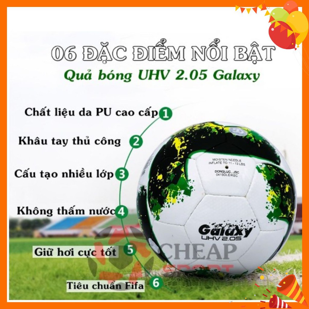 Hot siêu rẻ Quả Bóng Đá ĐỘNG LỰC Galaxy UHV 2.05 Size 5 Tiêu Chuẩn Fifa chính hãng hàng cao cấp . giảm giá