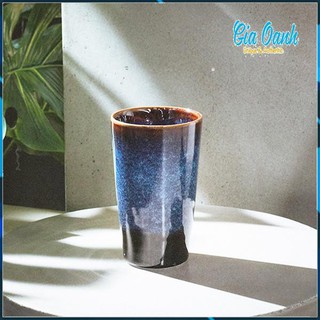 Cốc nhọn uống trà men xanh hoả biến 7x12 - cốc cao cấp bát tràng