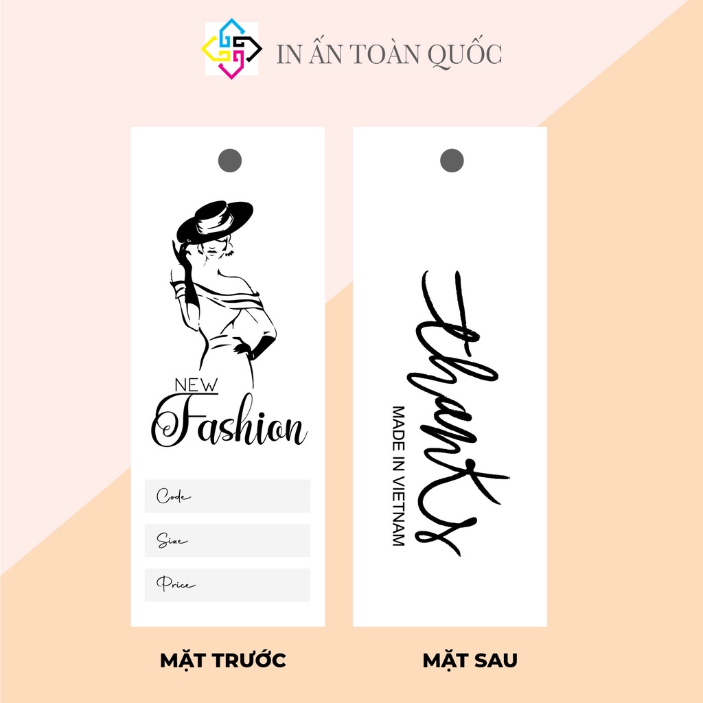 Mác quần áo, tag giấy