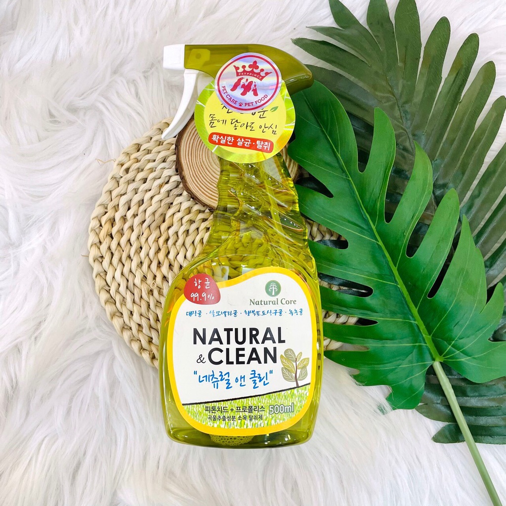 Xịt khử mùi diệt khuẩn khu vực Natural&Clean cho chó mèo